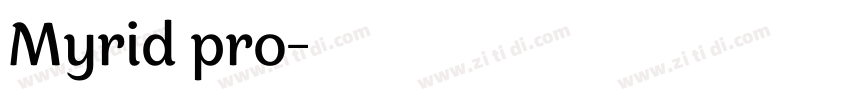 Myrid pro字体转换